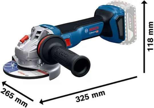 Bosch GWS18V-11 Τροχός 125mm Μπαταρίας Brushless 2x5Ah