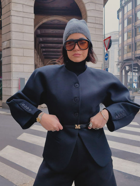 AV Sunglasses Γυαλιά Ηλίου Μαύρα με Σκελετό