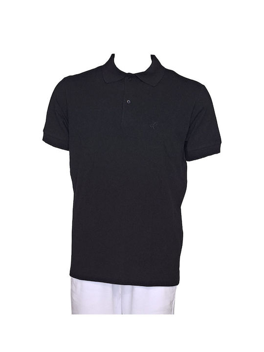 Polo Kurzarmbluse Schwarz