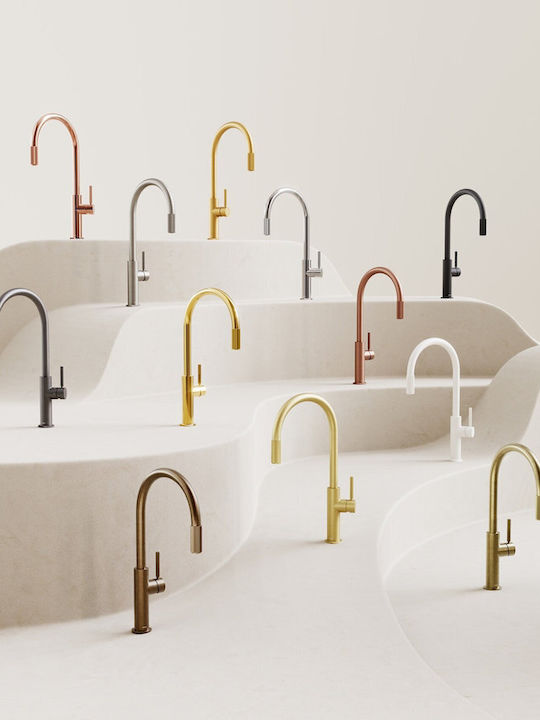 Omnires Kitchen Faucet Counter Copper