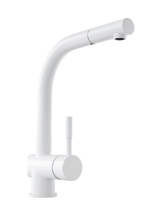 Globalo Kitchen Faucet Counter with Shower White Globalo Kitchen Faucet Counter with Shower White