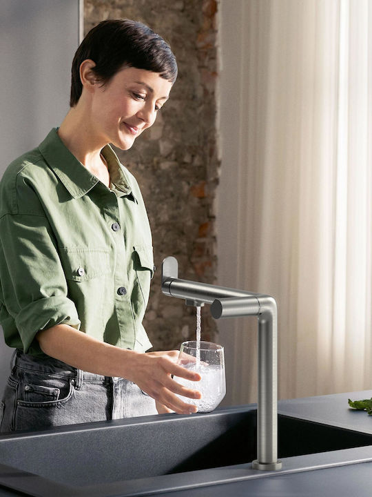 Hansgrohe Küchenarmatur Zähler Grau