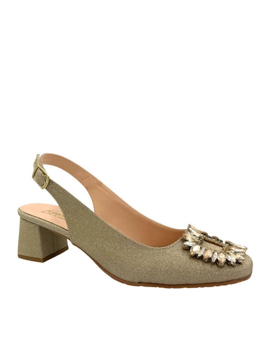 Heels with Medium Heel Gold