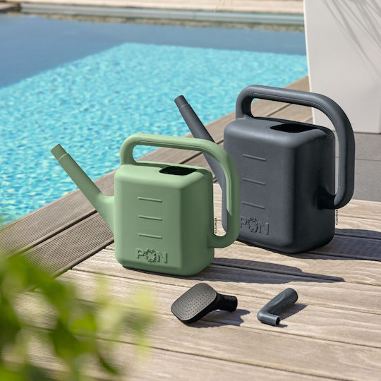 Lechuza Moja Watering Can 44x14x29cm 5lt Plastic Gray Made In Germany