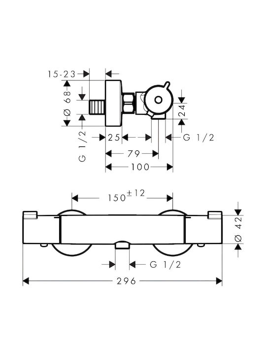 Hansgrohe Thermostatic Shower Mixing Faucet