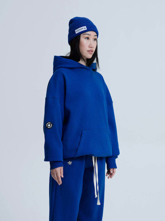 Sweatshirt With Hood Royal Blue