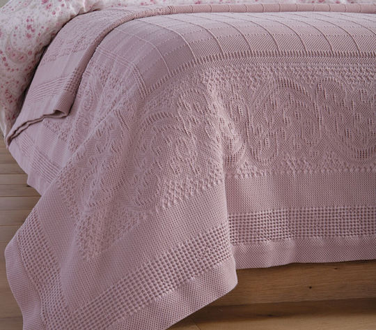 Nef-Nef Homeware Mirelle Κουβέρτα Πικέ Υπέρδιπλη 230x250εκ. Purple