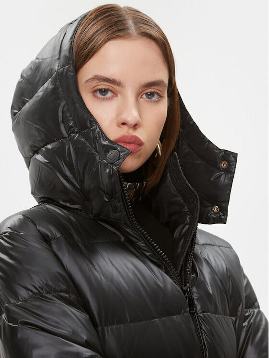 Jachetă Puffer Lungă de Damă pentru Iarnă Negru
