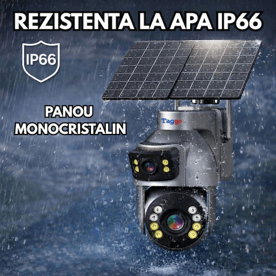 Taggo HI-2SOLAR-S4-36X-AOV-EU IP Surveillance Camera 4G 4K Waterproof Battery With Two-Way Communication