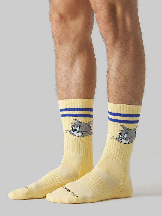 Jimmy Lion Men's Yellow Socks
