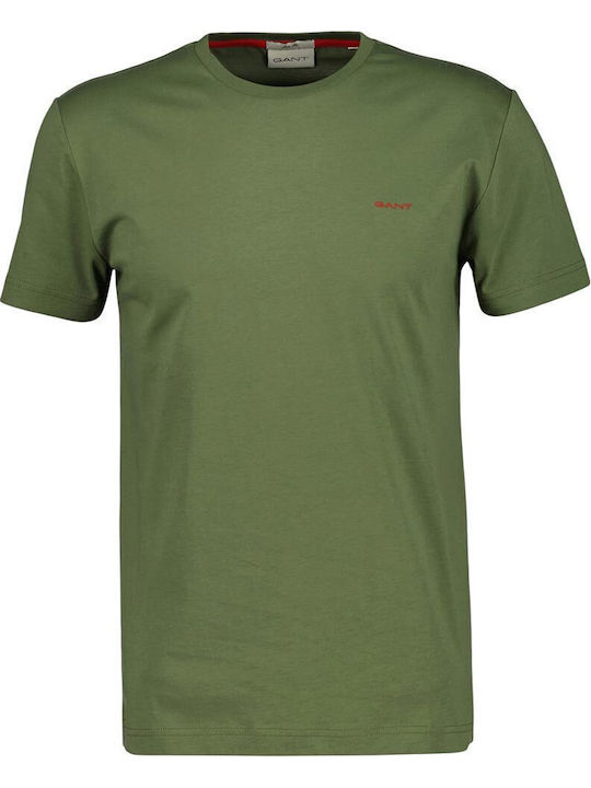 Gant Kurzarm T-Shirt Khaki