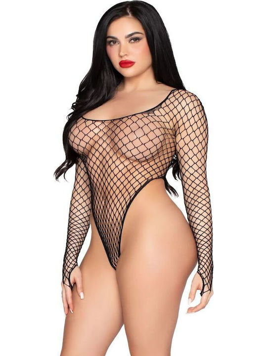 Leg Avenue Sexy Mesh Black Bodysuit