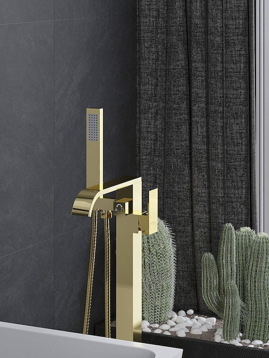 Mexen Thermostatische Badewannenarmatur Komplettes Set Gold
