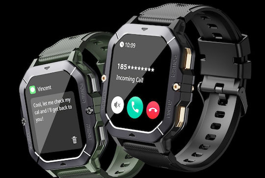 Cubot C28 Aluminum Smartwatch with Heart Rate Monitor Black