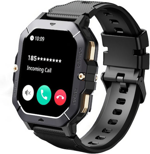 Cubot C28 Aluminum Smartwatch with Heart Rate Monitor Black