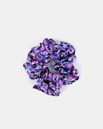 Scrunchie Satin Mărime One Size Albastru Mov Print