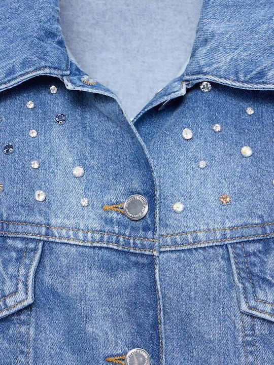 Γυναικείο Τζιν Μπουφάν Μπλε Denim