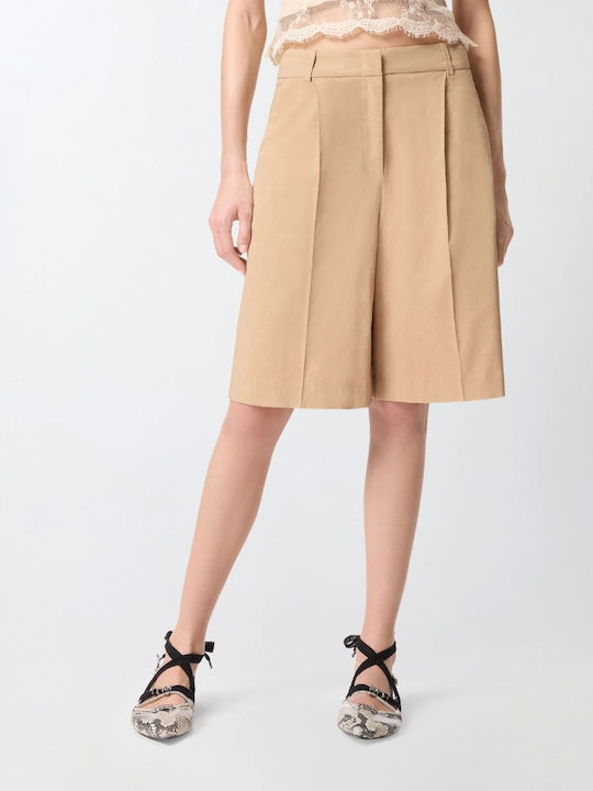 Women's Linen Bermuda Beige
