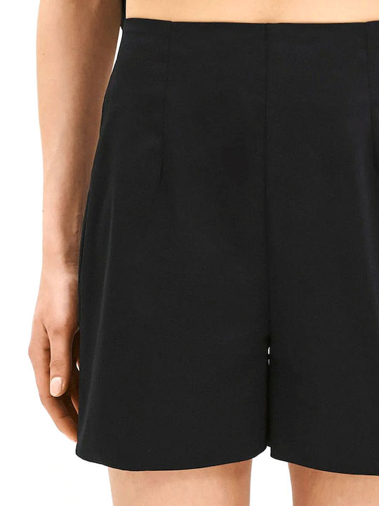 Damen Hohe Taille Shorts Schwarz