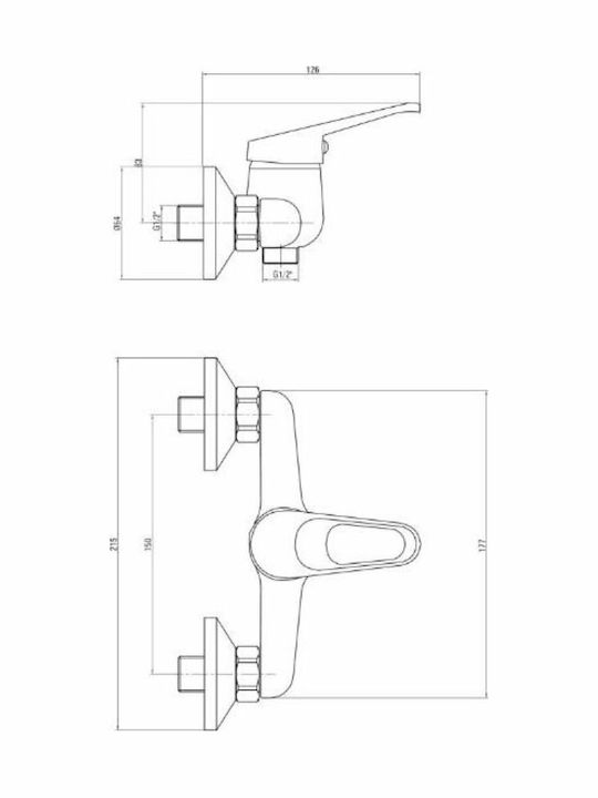 Deante Mischbatterie für Dusche Thermostatisch