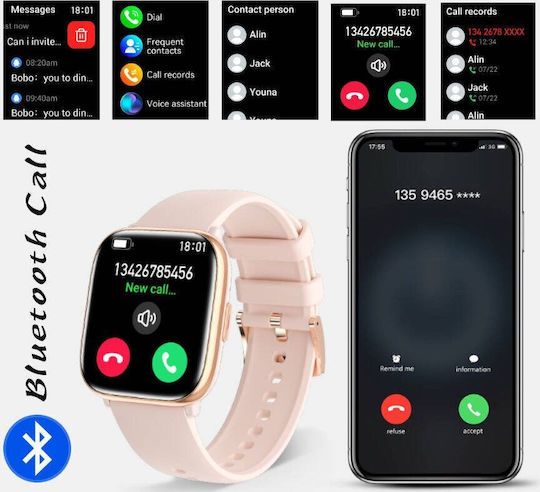Έξυπνο Ρολόι Rubicon Smartwatch Rubicon Rncf31 Czarny Bt Call Συνομιλίες