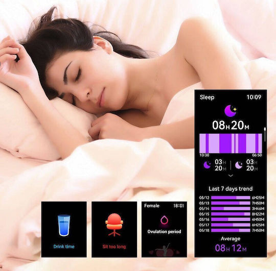Έξυπνο Ρολόι Rubicon Smartwatch Rubicon Rncf31 Czarny Bt Call Συνομιλίες