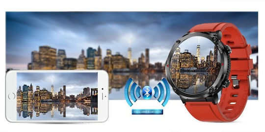 Ceas Inteligent Gravity Pentru Bărbați Smartwatch Gravity Gt21-6 Bk Rd Bk