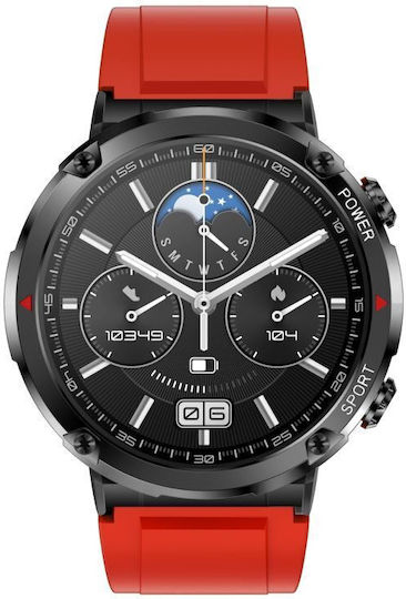 Ceas Inteligent Gravity Pentru Bărbați Smartwatch Gravity Gt21-6 Bk Rd Bk