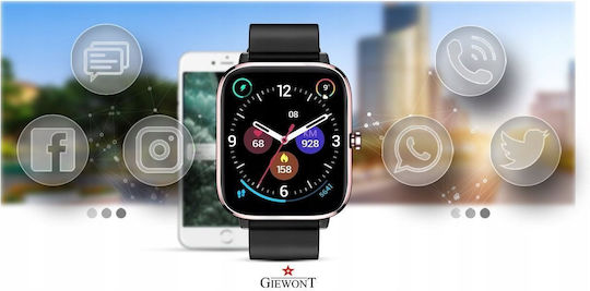 Smartwatch Giewont Dynamic Smartcall Gw230-3 Rose Gold Efect Negru