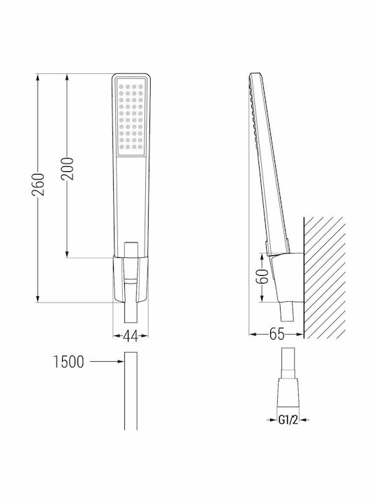 Mexen Thermostatische Mischbatterie für Dusche Komplettes Set Schwarze