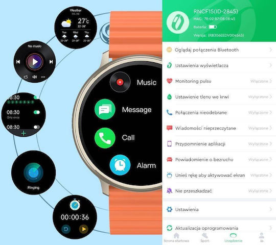 Rubicon Rncf15 Smartwatch Orange Rncf15