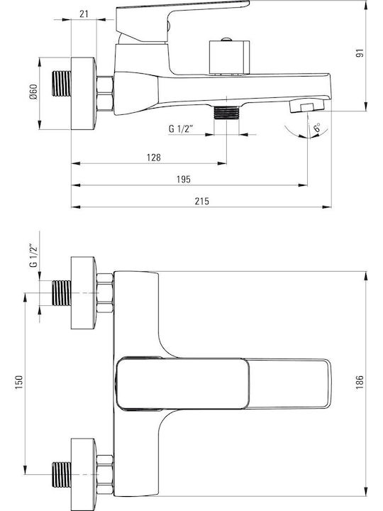 Deante Mischbatterie für Dusche Thermostatisch