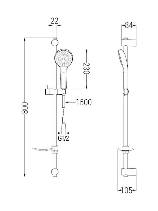 Mexen Baterie Amestecare Dus Termostatică Set Complet Aurie