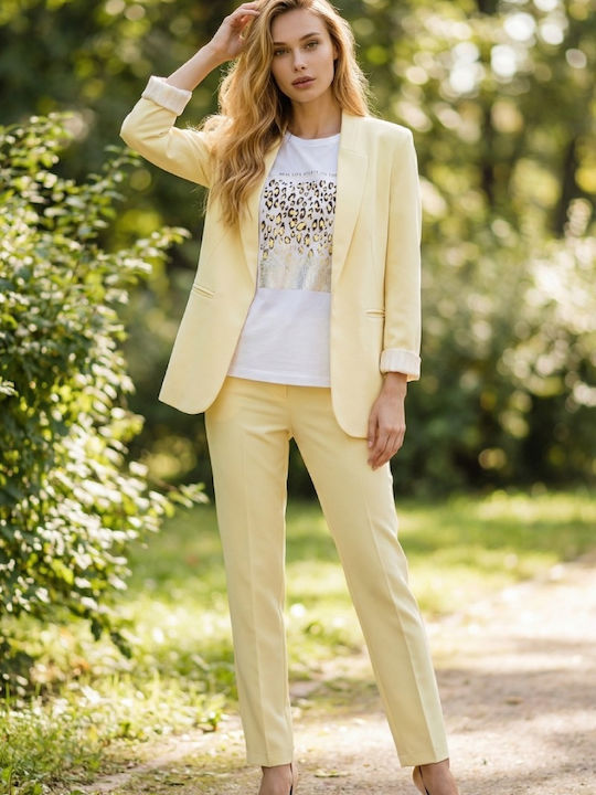 Derpouli Women's Blazer Banana