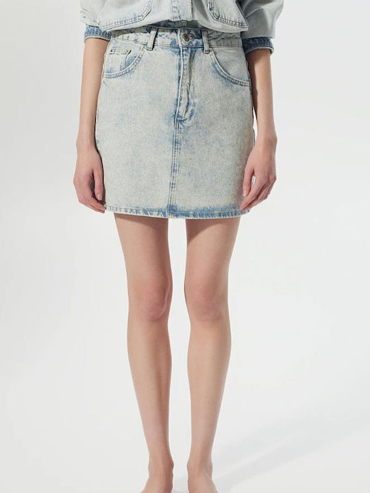 Τζιν Mini Φούστα Ανοιχτο Μπλε Denim