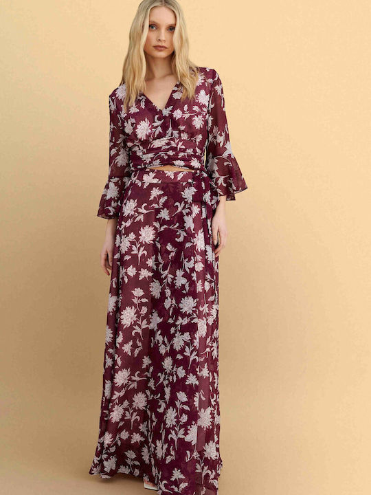 Maxi Skirt Floral Red