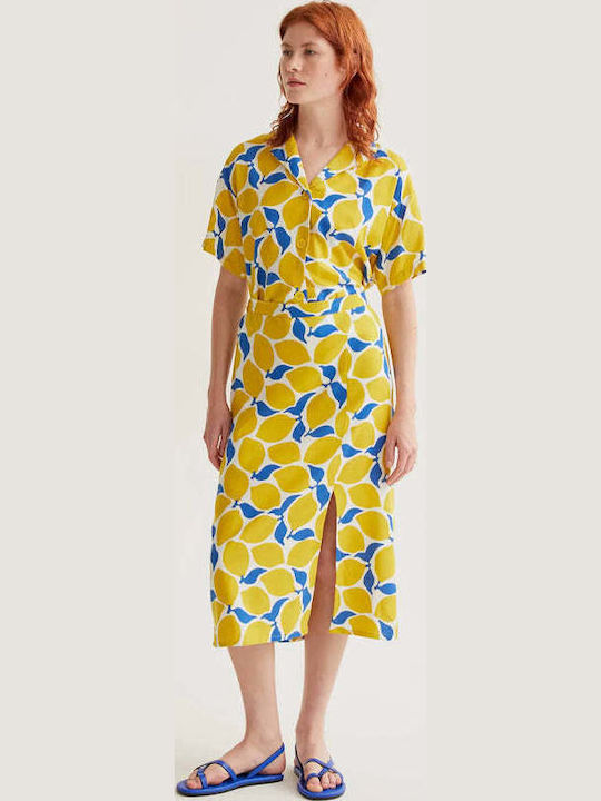 Ψηλόμεση Midi Φούστα Yellow