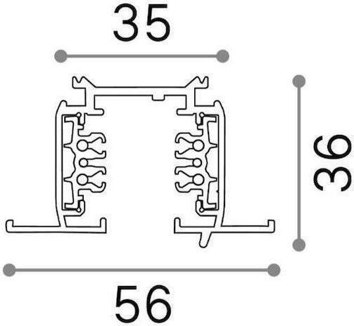 Ideal Lux Profile Montageschiene für Leuchten Rosa 246895