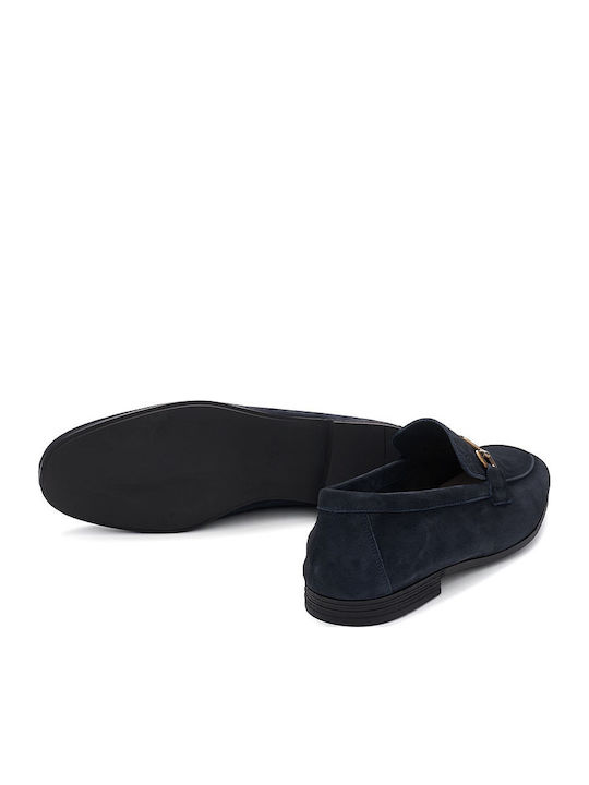 Suede Herren Mokassins in Blau Farbe