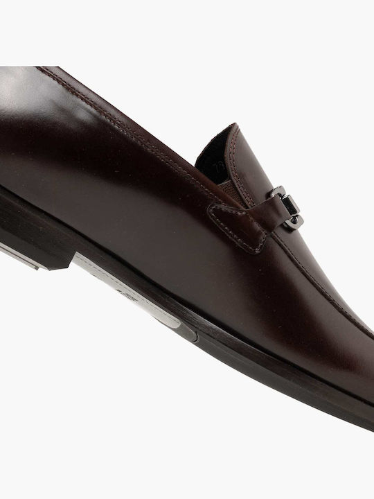 Δερμάτινα Ανδρικά Loafers σε Καφέ Χρώμα