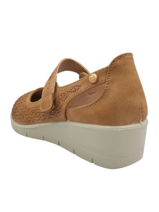 Women's Ballerina Shoes In Tabac Brown Colour