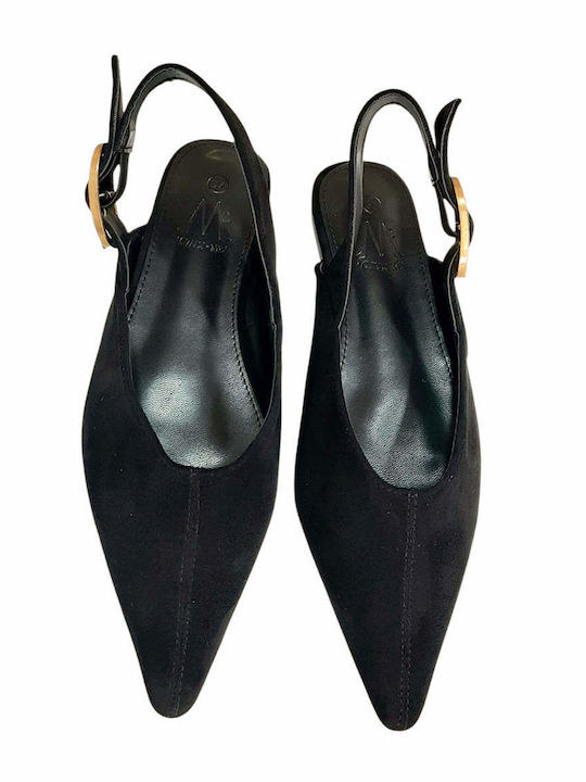 Women's Ballerina Shoes Slingback in Black Colour