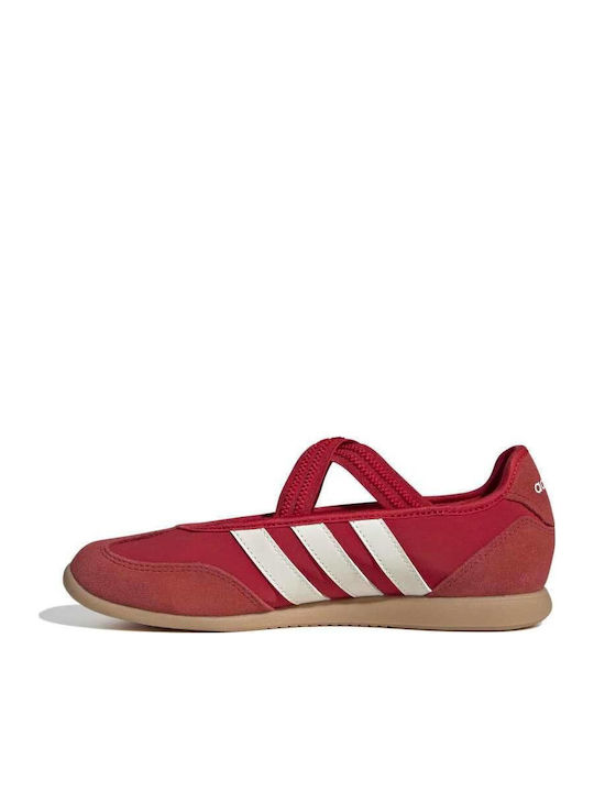 Mary Jane Women's Ballerina Shoes With Strap In Red Colour