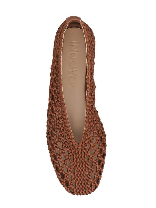 Women's Ballerina Shoes In Brown Colour