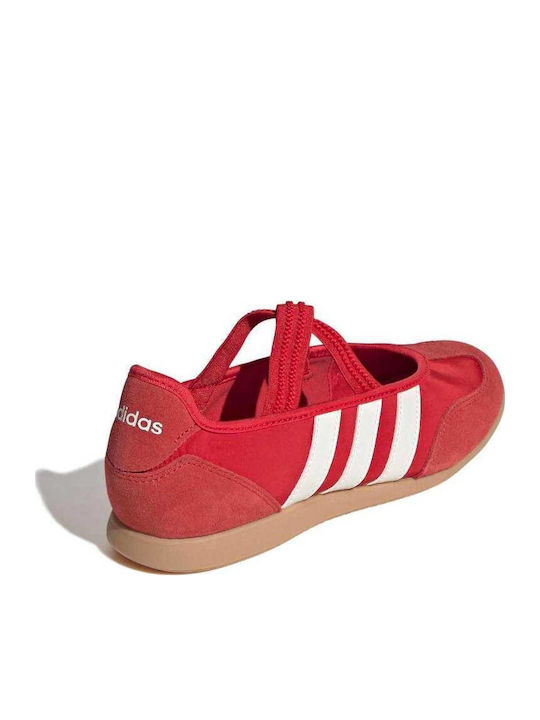 Mary Jane Women's Ballerina Shoes With Strap In Red Colour
