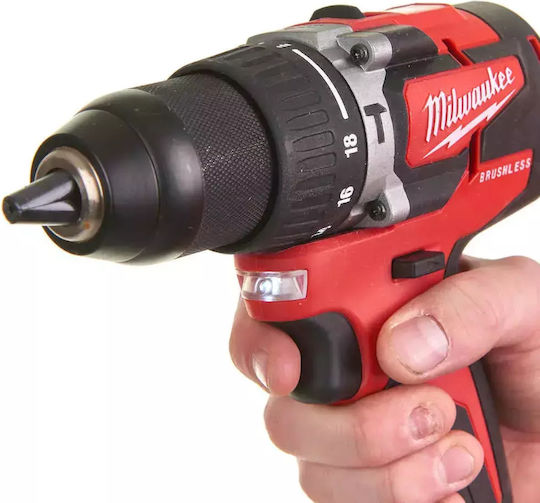 Milwaukee M18 CBLPD-202C Κρουστικό Δραπανοκατσάβιδο Μπαταρίας Brushless 18V 2x2Ah