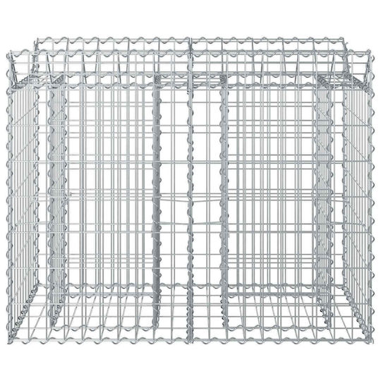 vidaXL Gabion Box Pentru Gard De Grădină Din Oțel 100x50x80cm Argintiu