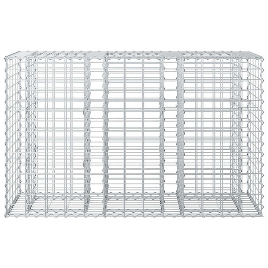 vidaXL Gabion Box Pentru Garduri De Grădină Din Oțel 130x50x80 Cm Argintiu