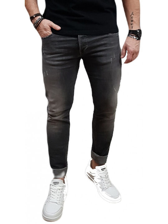 Cover Jeans Ανδρικό Παντελόνι Τζιν Ελαστικό Skinny Fit Grey Denim