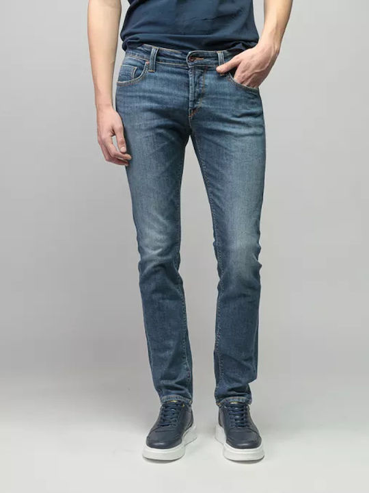 Ανδρικό Παντελόνι Τζιν με Slim Εφαρμογή Blue
